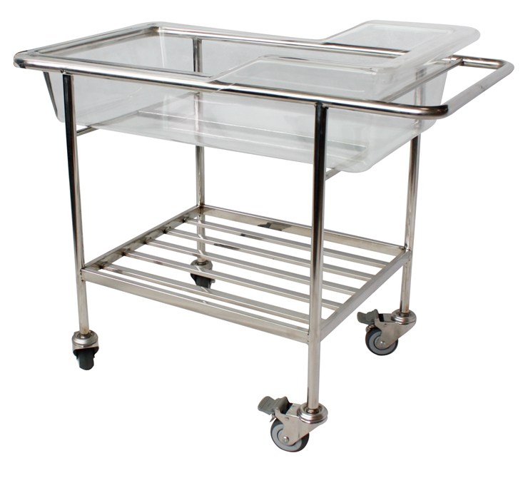 Pediatric Stainless Steel Clinic Baby Cart