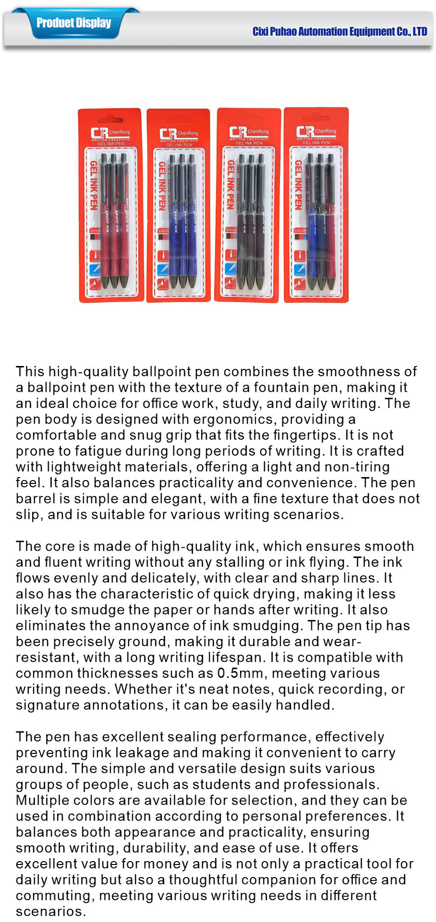 hybrid ink pen medium oil pen