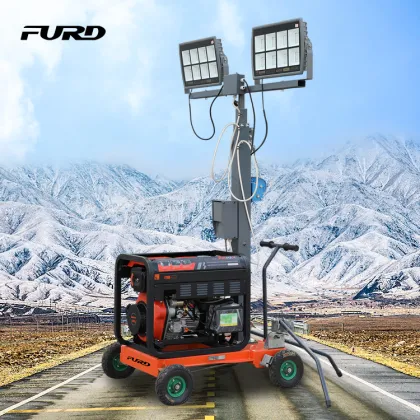 5m construction light tower retractable light tower construction equipment continuous working light tower mobile light tower