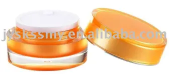 15ml Yellow cosmetic packaging acrylic cream jars