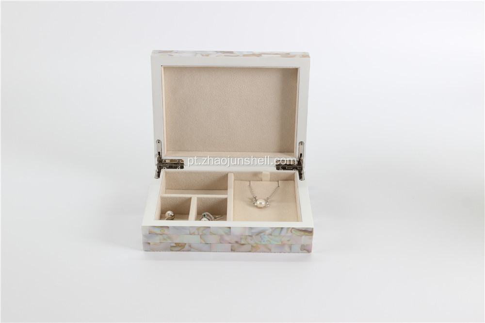 Caixa de jóias de Canosa com água doce Shell Inlay