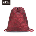 Mochila de lentejuelas geométricas para adolescentes con cordón