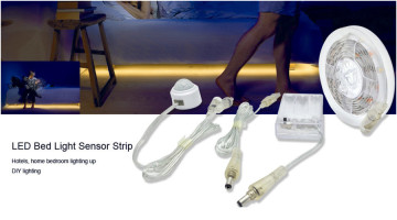 Bed Light Motion Activated Illumination with Automatic Shut off, Single Double Sensor Kit