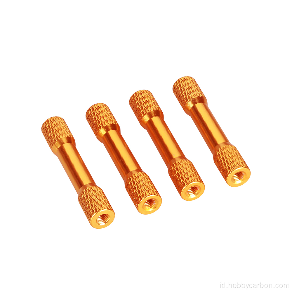 Kualitas baik M3 Anodized Round head knurled spacer