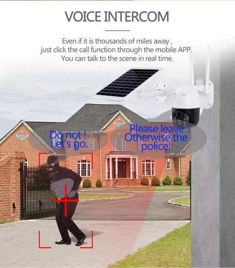 Security CCTV Surveillance Camera With Solar Panels