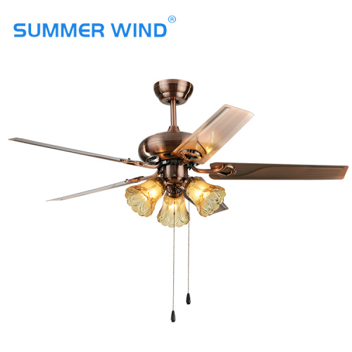 Fancy decorative design ceiling fan with led bulbs