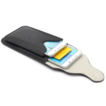 Universal two pockets wallet style leather phone case for iphone 5 6s 7 plus fashion men's pouch phone case