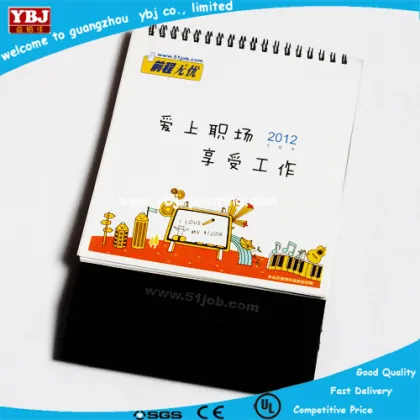 Custom Printing Paper Desk Calendar with Note Pad