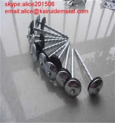 Galvanized Umbrella Head Roofing Nails in Fasteners