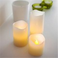 Yellow Light Flameless Real Wax LED Pillar Candle