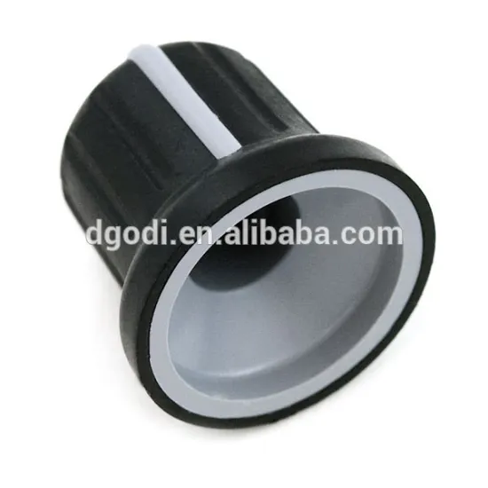 China custom black and white plastic potentiometer knob factory