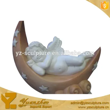 life size carved marble sleeping angel child sculpture