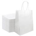 Paper Lunch Bags White Bulk Kraft Paper Bag with Handles Factory