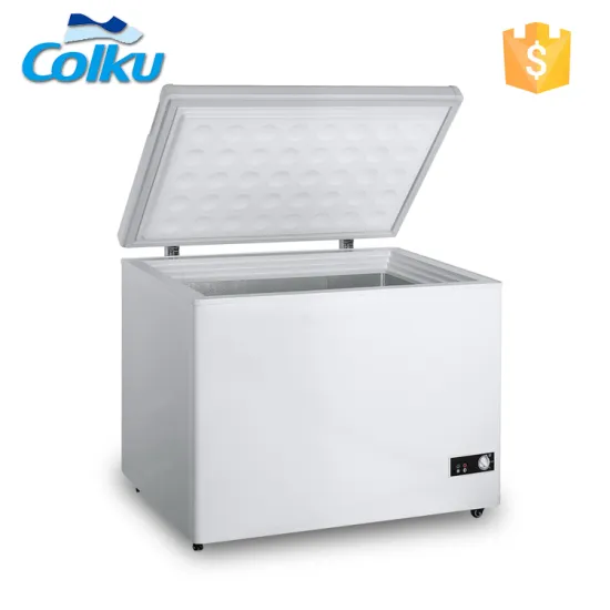 Low Power Consumption Solar 160L Sliding Glass Door Chest Freezer For Ice Cream