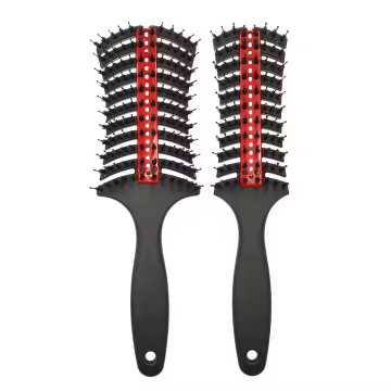 Aluminum vent curved brush with nylon bristle
