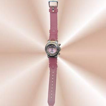 Quartz Watch with Pink Band and Face