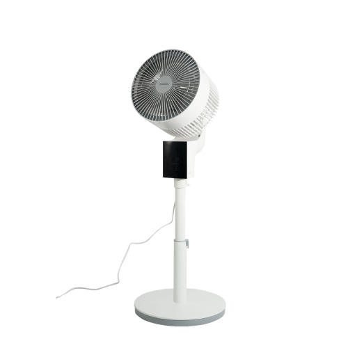 Hochwertiger weißer Standventilator mit Fernbedienung und LED-Anzeige