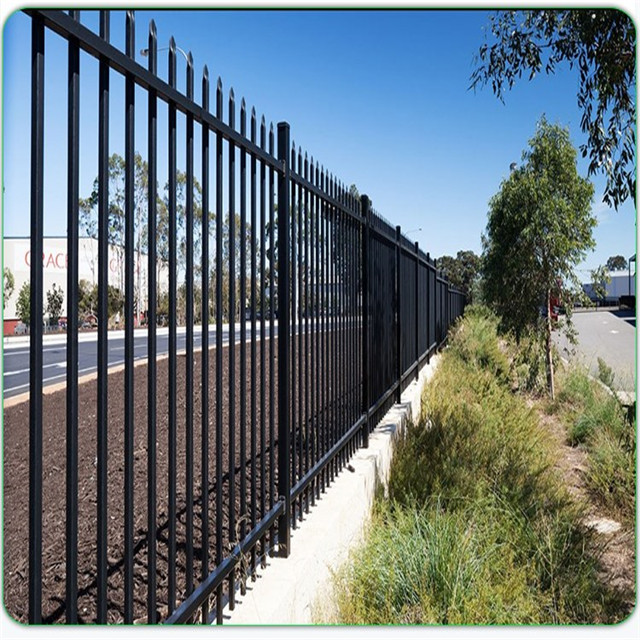 White Steel PVC Coated Picket Iron Fence
