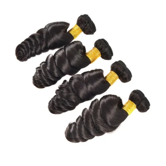 Wholesale 1B Loose Wave Raw Brazilian Human Hair Weave 10A Grade Virgin Brazilian Hair Bundle for Black Woman