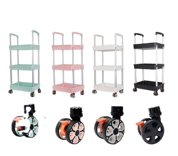 Multifunctional 3-Tier Rolling Kitchen Serving Trolley Cart