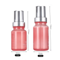 Aangepaste plastic roze pompfles cosmetische verpakking