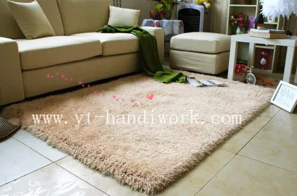 South Korean silk rug/rayon shaggy rugs/artifical silk/viscose rugs