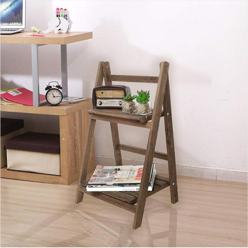 Wood Foldable Flower Shelf Rack Planter Pot Stand