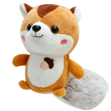 Custom Cute Orange Squirrel Plush Toy - Keychain and Bag Pendant