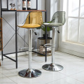 Simple Round Beauty Stool Disc Tipe Rotating Bar kursi kaki perekat &amp; sealant kecil menggunakan desain gaya