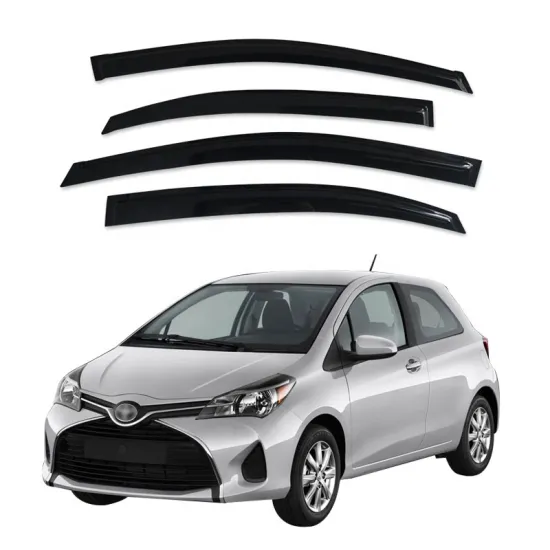 Car Black Windshield Rain Deflector Door Visor for Toyota Yaris 2014-2018 Accessories