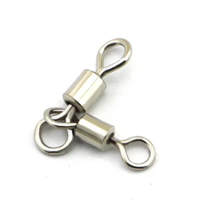 Three-Way Barrel Swivels Fishing Connector for Carp Fishing Terminal Tackle