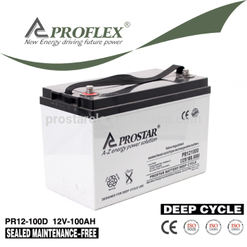 PROFLEX Maintenance Free 12V 100Ah for Solar System AGM Deep Cycle Battery