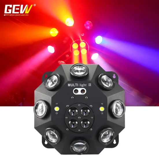 GEVV 5-in-1 LED Stage Effect Beam Laser Strobe Light for DJ Disco Parties
