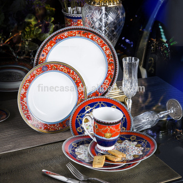 16 Pieces Luxury Fine Bone China Turkish Dinnerware set