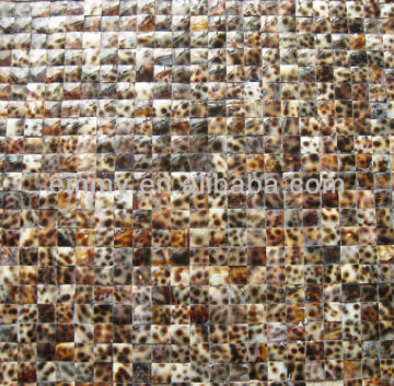 mother of pearl shell mosaic tiles with tiger's speckle