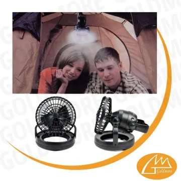 Multi-functional Weatherproof Outdoor portable 18 led camping hanging lantern with fan and hook can be foldable