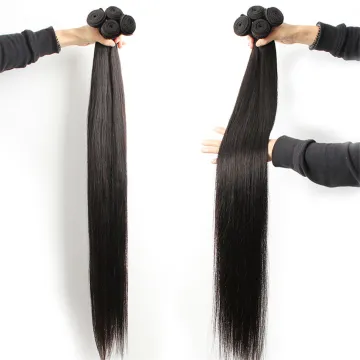 Amzhair Cheap Wholesale Long 40 Inch Malaysian Virgin Human Hair Weave Bundle Extension Ready Cuticle Aligned Hair Extension