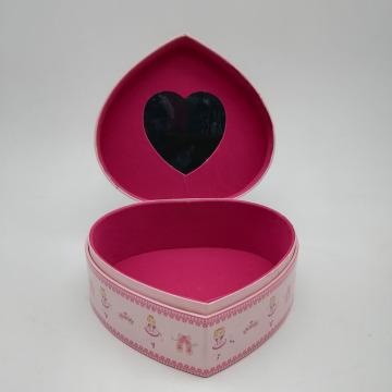 Small Size Red Heart Shape Paper Gift Box