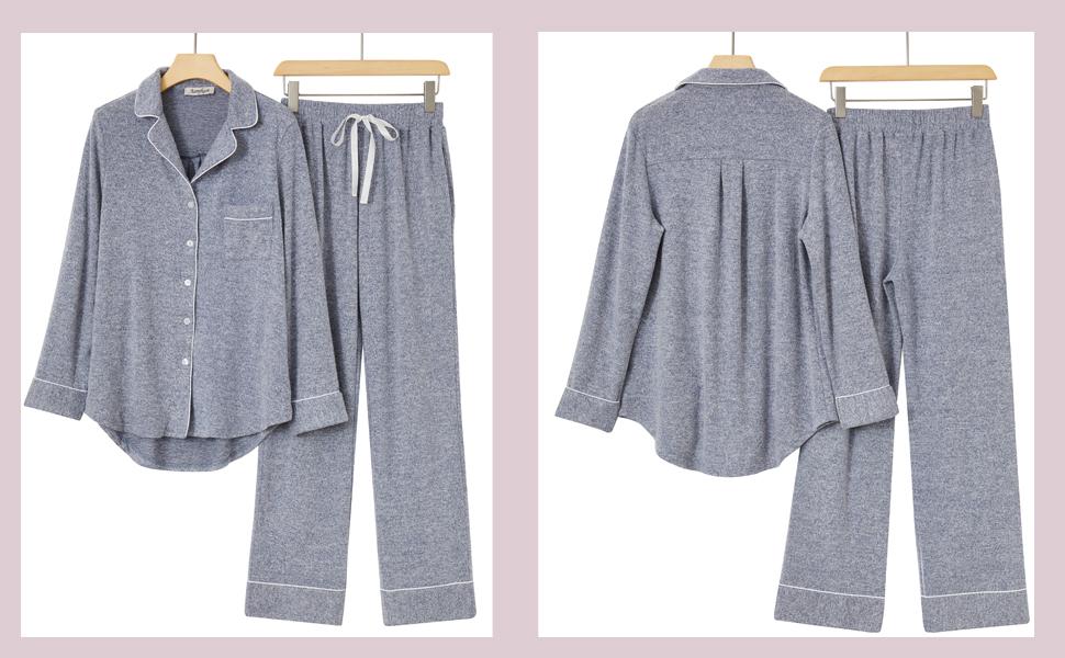 Soft Pajama Button Down Sleepwear Nightwear Sets