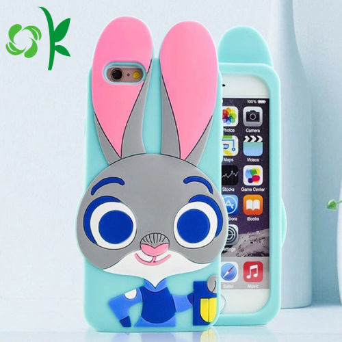 Aangepaste Ontwerp 3D Silicone Cartoon Telefoon Case