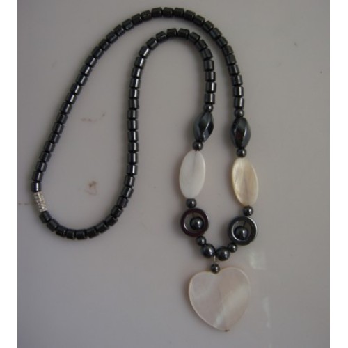 Hematite pearl Shell Necklace