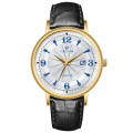 Montre en cuir en quartz masculin avec fenêtre de date