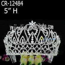 Rhinestone Crowns Cheap Tiaras CR-12484-1