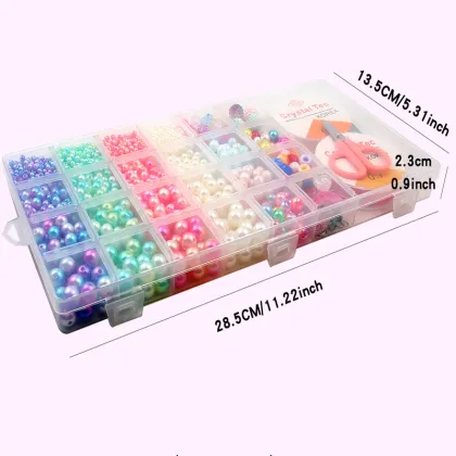 DIY Jewelry Making Kit: Vibrant Beads Collection Including Soft Polymer, Ceramic, Clay, and Porcelain beads