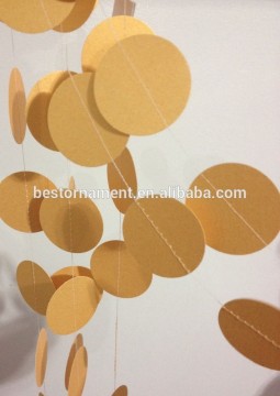 Gold 10 ft Halloween Circle Paper Garland