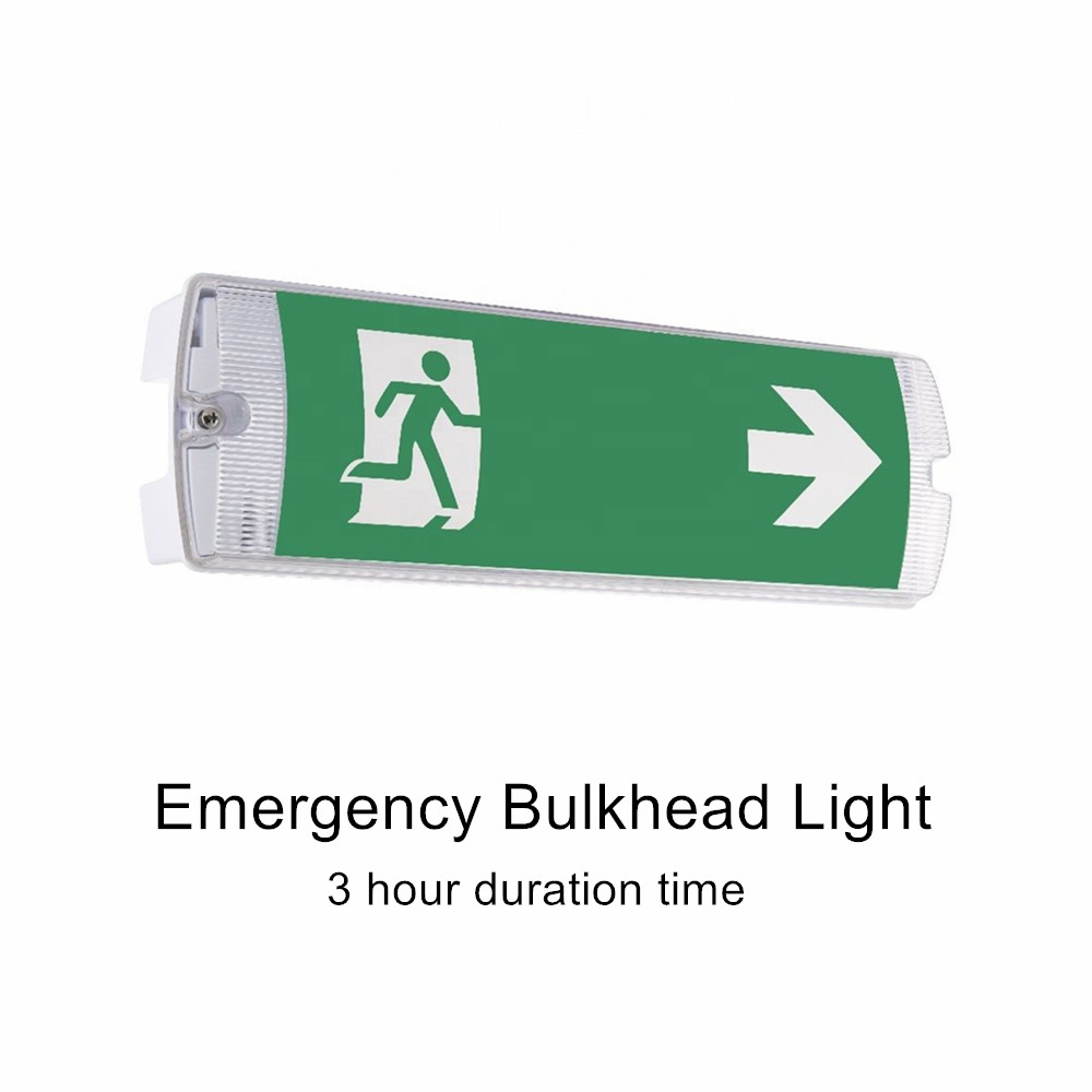 LED Emergency Light Bulkhead Exit Sign IP65