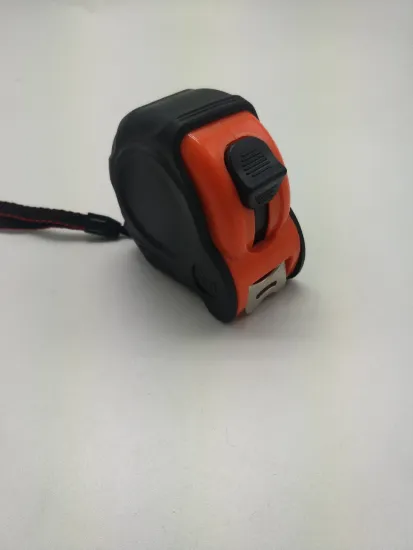 Gel-covered orange pull tape measure