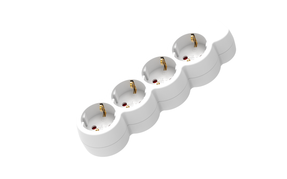 4 vías Alemania Power Strip