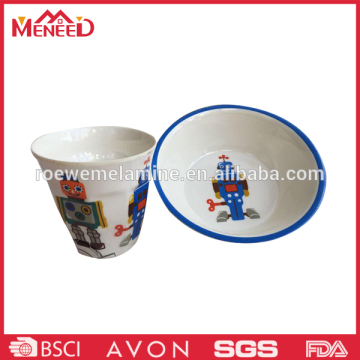 Market popular food safety melamine set for kids