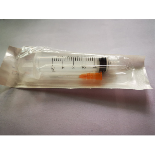 Disposable syringe with luer lock 5cc